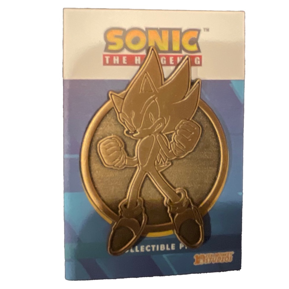 Sonic the Hedgehog Zen Monkey Studios Limited Edition Emblem Super Sonic Pin New